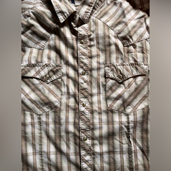 Vintage 90s Wrangler Pearl Snap Button Western Button Down - Picture 3 of 6